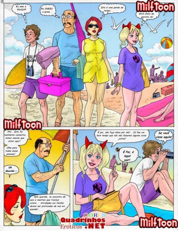 Sex Fudi - Incesto de famÃ­lia na praia de nudismo - Quadrinhos Eroticos ...